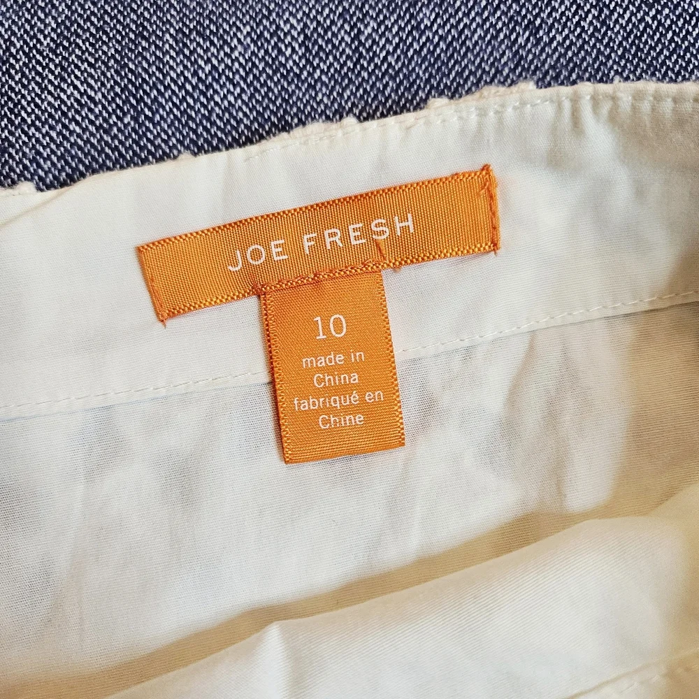 Joe Fresh White Eyelet Mini Skirt With Cotton Lining Size 10/Medium - Picture 2 of 9